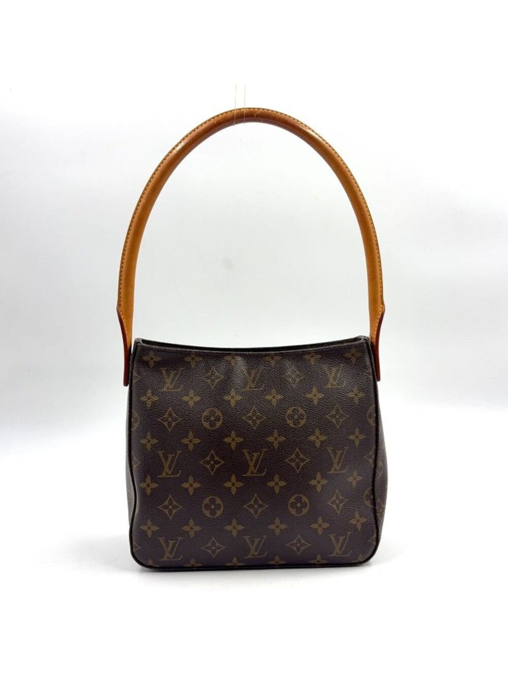 Louis Vuitton Looping MM Monogram Leather Brown Light Handbag Gold
